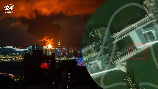 Згорілі резервуари й пошкоджені мости: супутникові знімки показали наслідки атаки на Петербург