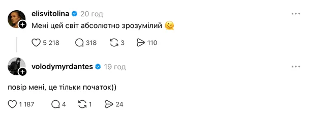 Допис Еліни Світоліної / © скриншот