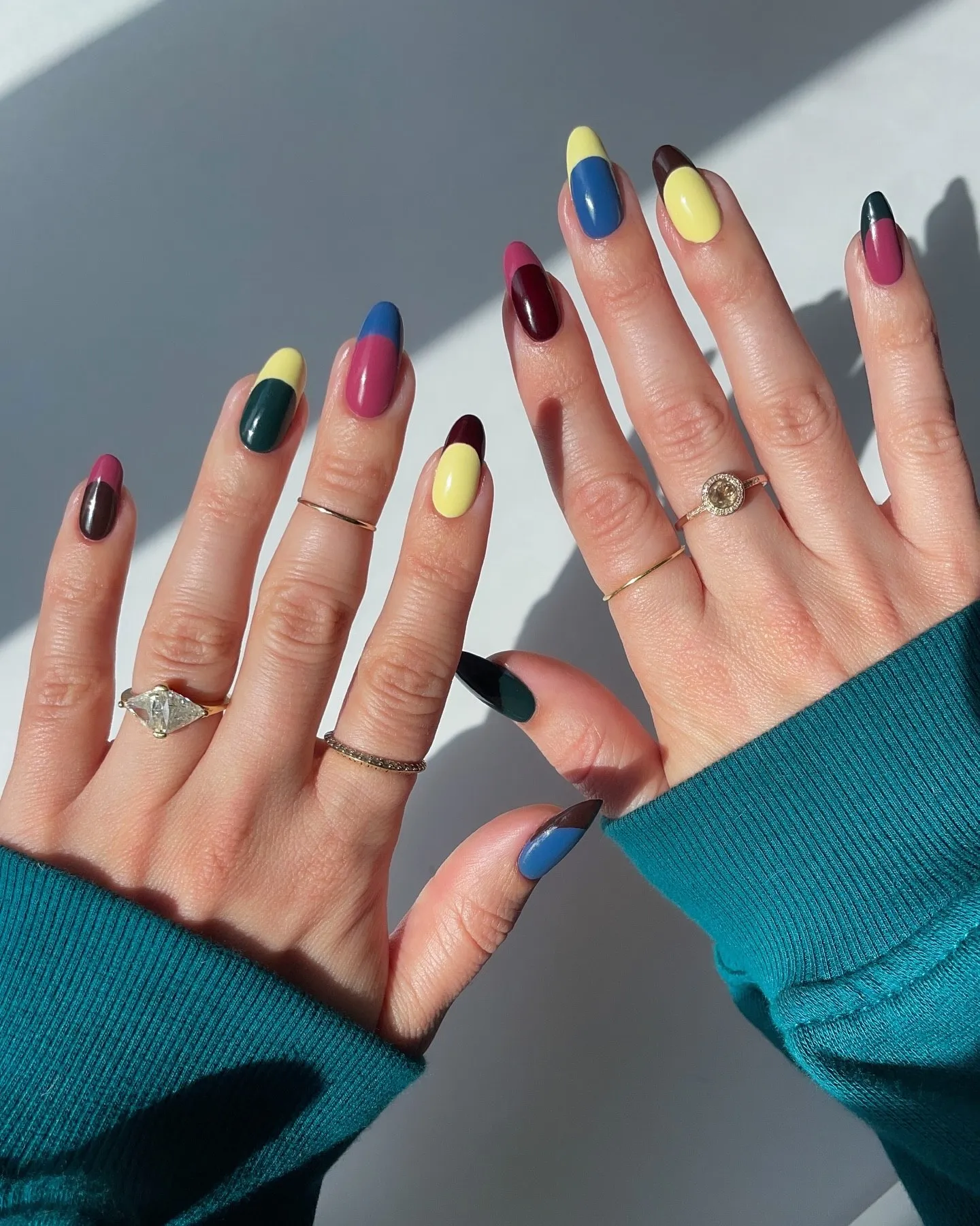 Модний манікюр на осінь 2026 – дизайн Color Block 